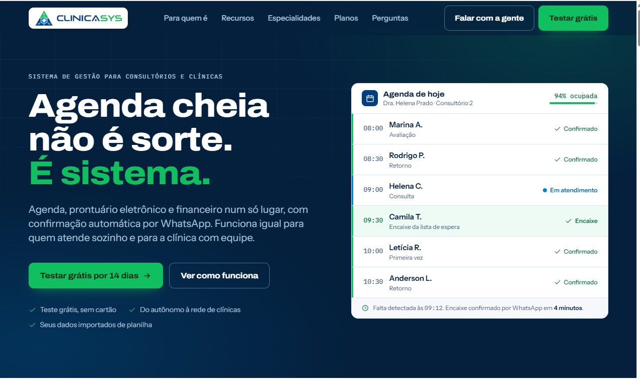 ClinicaSYS - Site Institucional